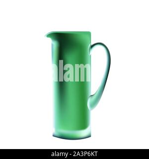 Alta vetro trasparente la brocca per il succo, la limonata e tutte le bevande analcoliche Illustrazione Vettoriale