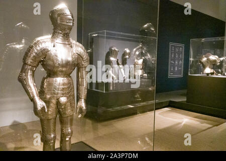 Mostra speciale "l'Ultimo Cavaliere: l'arte, Armor e l ambizione di Massimiliano I' presso il Metropolitan Museum of Art di New York City, Stati Uniti d'America Foto Stock