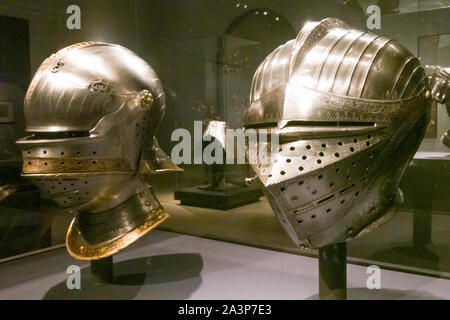 Mostra speciale "l'Ultimo Cavaliere: l'arte, Armor e l ambizione di Massimiliano I' presso il Metropolitan Museum of Art di New York City, Stati Uniti d'America Foto Stock