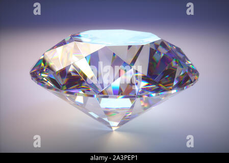 Diamante gigante gem con maschera di ritaglio. 3D illustrazione con percorso di clipping incluso. Foto Stock