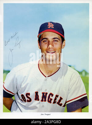 Ritratto a colori del 1961 American League team di espansione di Los Angeles Angeli giocatore di baseball Jim Fregosi. Foto Stock