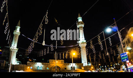 Il Ramadan decorazioni in Amman, Giordania Foto Stock