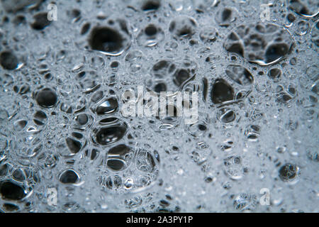 Macro shot acqua saponata bolle close-up Foto Stock