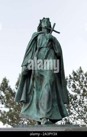 Statua di Santa Rosalia, patrono dei pescatori italiano a Monterey in California Foto Stock