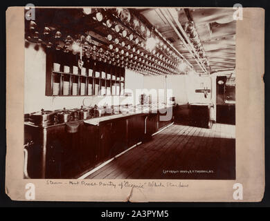 Vapore caldo-stampa-dispensa Oceanic White Star Line / R.F. Turnbull, fotografo. Foto Stock