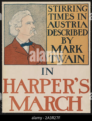 Tempi di agitazione in Austria descritto da Mark Twain in Harper's marzo Foto Stock