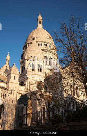 Basilique (Basilica) du Sacré Coeur e Montmartre, Parigi, Francia Foto Stock