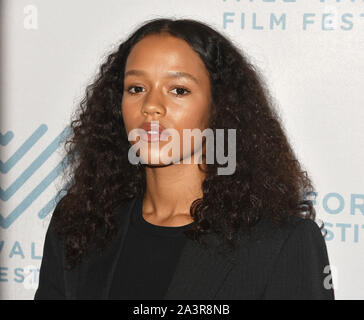 SAN RAFAEL, CA - 09 ottobre: Taylor Russell arriva al Film Centrotavola "ondate" durante la XLII Mill Valley Film Festival di Christopher B. Smith Rafael Film Centre il 9 ottobre 2019 a San Rafael, California. Foto: imageSPACE per il Mill Valley Film Festival/MediaPunch Foto Stock