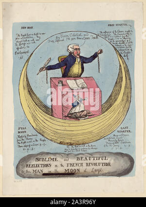 Sublime e belle riflessioni sulla rivoluzione francese, o l'uomo della luna in grande Foto Stock