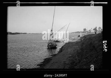 Il Sudan. Il governo di Khartoum. Scena sulle rive del Nilo Azzurro Foto Stock