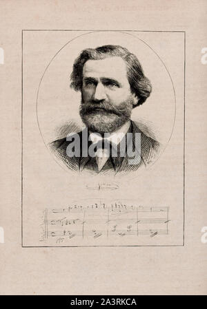 Giuseppe Fortunino Francesco Verdi (1813 - 1901) era un'opera italiana compositore. Foto Stock