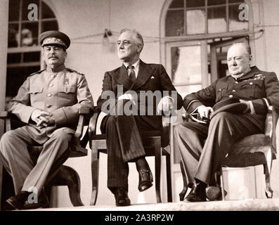 La Conferenza di Teheran (nome in codice) Eureka è stata una riunione sulla strategia di Joseph Stalin, Franklin D. Roosevelt e Winston Churchill dal 28 novembre al 1 D Foto Stock