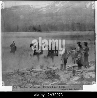 Tahlac Mountain, caduto foglie il lago e la valle del lago Tahoe Foto Stock