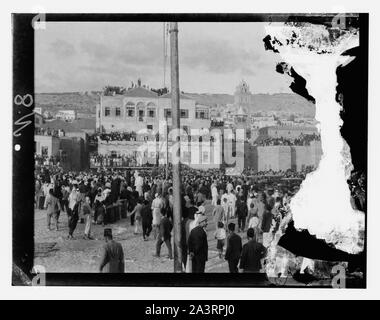 Preso il 14 Sett. 1933 quando i resti del re Feisal dell Iraq sono stati portati a Haifa dall Europa per essere volato a Baghdad. Foto Stock