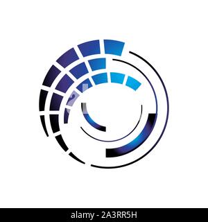 Il digital signage tecnologia icona logo tech elemento vettore illustrazione