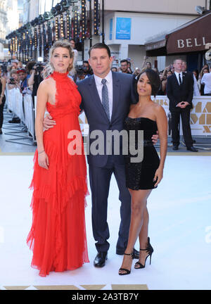 Foto deve essere accreditato ©Jeff Spicer/Alfa premere 079820 30/06/2015 Jada Pinkett Smith ambra sentita e Channing Tatum Magic Mike XXL Movie Premiere Vue West End di Londra Foto Stock