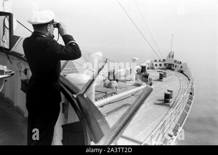 Un Deck der Kaiser, Seedienst Ostpreußen, 1934-1939. A bordo del Kaiser, servizi navali Prussia Orientale, 1934-1939. Foto Stock