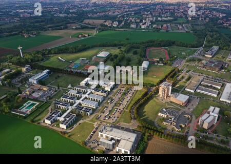 Vista aerea del campus dell'Università di Parma / Italia Foto Stock