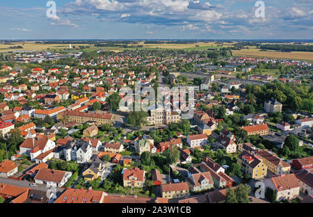 VADSTENA 20190719Drönarbild över Vadstena. Drone foto di Vadstena. Foto Jeppe Gustafsson Foto Stock