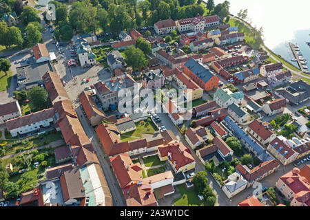 VADSTENA 20190719Drönarbild över Vadstena. Drone foto di Vadstena. Foto Jeppe Gustafsson Foto Stock