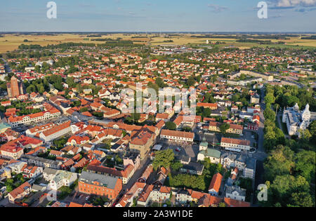 VADSTENA 20190719Drönarbild över Vadstena. Drone foto di Vadstena. Foto Jeppe Gustafsson Foto Stock