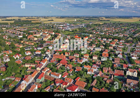 VADSTENA 20190719Drönarbild över Vadstena. Drone foto di Vadstena. Foto Jeppe Gustafsson Foto Stock