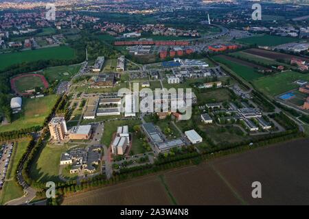 Vista aerea del campus dell'Università di Parma / Italia Foto Stock
