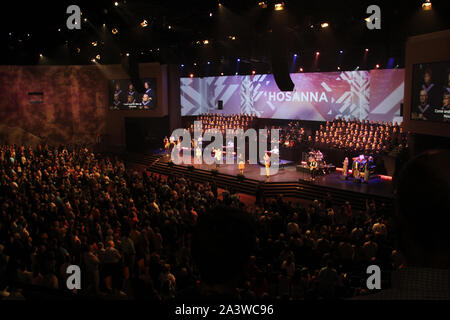 Il culto presso Thomas Road Baptist Church di Lynchburg, VA, Stati Uniti d'America Foto Stock