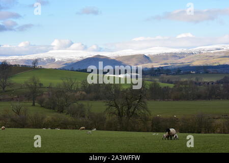 Dufton Pike visto dall'Eden Valley, Northern Pennines Foto Stock