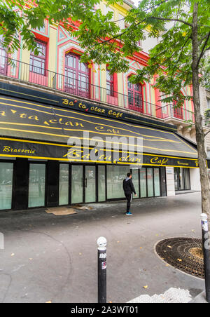 Bataclan cafe, bataclan theatre, vista esterna Foto Stock