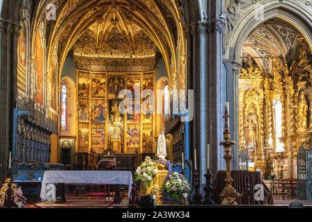 Il CORO NELLA NOSTRA SIGNORA DELLA cattedrale dell Assunzione, EPISCOPALE DE SE, Funchal, isola di Madeira, Portogallo Foto Stock