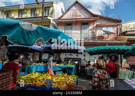 Il mercato di Cayenne, Guiana francese, Dipartimento d'oltremare, SUD AMERICA, Francia Foto Stock