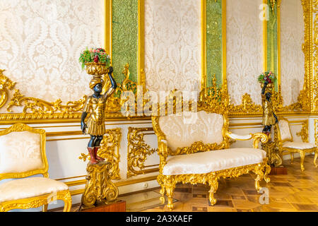 Interno del Palazzo di Caterina a San Pietroburgo, Russia. Foto Stock