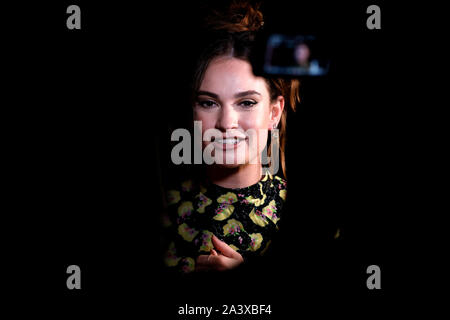 Lily James frequentando le bestie Rare Premiere come parte del BFI London Film Festival 2019 tenutosi presso il Curzon Mayfair, Londra. Foto Stock