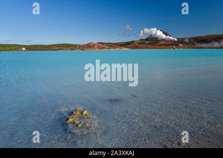 Bjarnarflag power station, Myvatn, Islanda Foto Stock