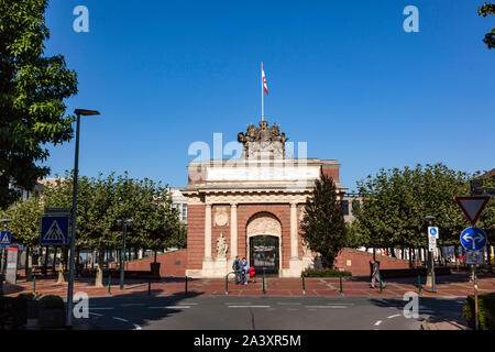 La gate di Berlino in Wesel, l'unica porta cittadina conservata e parte della fortezza Foto Stock