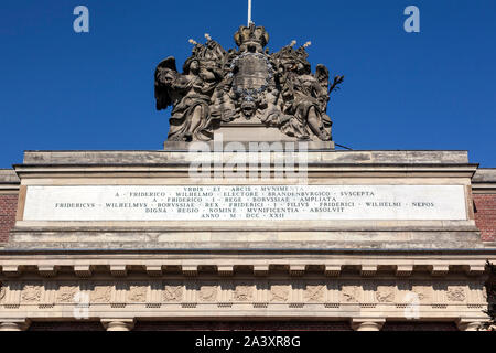 La gate di Berlino in Wesel, l'unica porta cittadina conservata e parte della fortezza Foto Stock