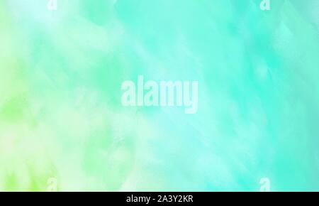 Bella grungy spazzolata illustrazione grafica con colorato turchese pallido, aqua marine e tè verde verniciato colore. Foto Stock