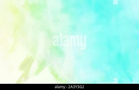 Abstract acquarello dipinto con sfondo beige, melata e aqua marine il colore e lo spazio per testo o immagine Foto Stock