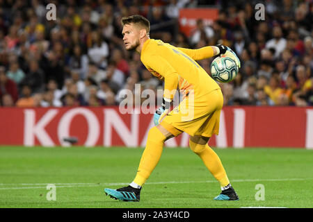 Barcellona, Spagna. 10 ottobre, 2019. Barcellona, 06-10-2019. LaLiga 2019/ 2020, la data 8. Barcellona - Sevilla.Tom‡s Vaclik di Sevilla FC durante la partita FC Barcellona v Sevilla FC, di LaLiga, stagione 2019/2020, data 8. Stadio Camp Nou. Barcelona, Spagna, 06 ott 2019. Credito: Pro scatti/Alamy Live News Foto Stock