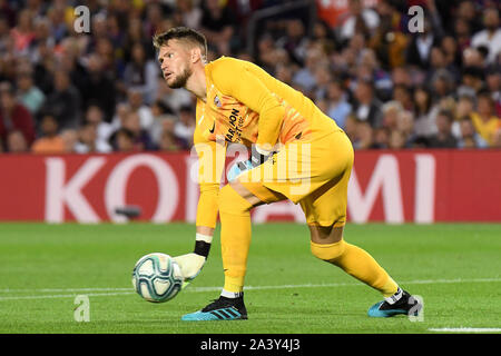 Barcellona, Spagna. 10 ottobre, 2019. Barcellona, 06-10-2019. LaLiga 2019/ 2020, la data 8. Barcellona - Sevilla.Tom‡s Vaclik di Sevilla FC durante la partita FC Barcellona v Sevilla FC, di LaLiga, stagione 2019/2020, data 8. Stadio Camp Nou. Barcelona, Spagna, 06 ott 2019. Credito: Pro scatti/Alamy Live News Foto Stock