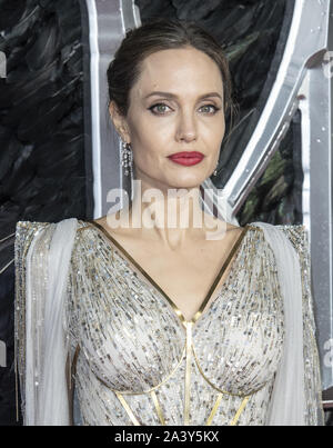 Londra, Regno Unito. 9 Ott, 2019. Angelina Jolie assiste l''˜Maleficent: padrona del male' Premiere europeo al BFI Imax, Waterloo. Credito: Gary Mitchell SOPA/images/ZUMA filo/Alamy Live News Foto Stock