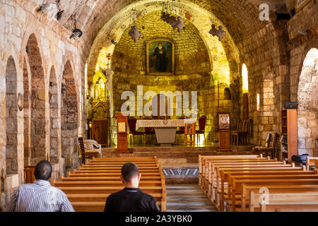 La chiesa di Sant'Antonio, monastero di Qozhaya, Qadisha valle, Libano Foto Stock