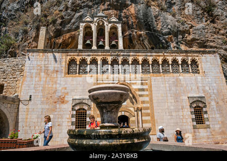 La chiesa di Sant'Antonio, monastero di Qozhaya, Qadisha valle, Libano Foto Stock