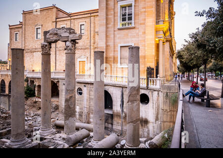 Roman Cardo Maximus, in Foro Romano, il centro cittadino di Beirut, Libano Foto Stock