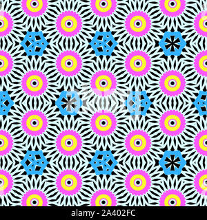 Bella multi colore Design Pattern per i tessili di sfondo o Wallpaper Foto Stock