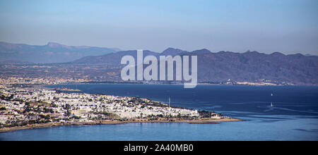 La vista su Mojacar Playa Spagna Foto Stock