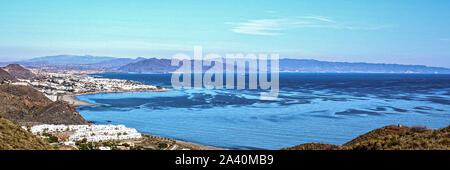 La vista su Mojacar Playa Spagna Foto Stock