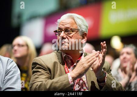 © Chris - Boll. 23/09/19 Brighton , Regno Unito. Partito Laburista Conferenza annuale 2019 in Brighton. Jonathan Lansman ( Jon Lansman ) nel audeince dring delgate discorsi. Photo credit: CHRIS BULL Foto Stock