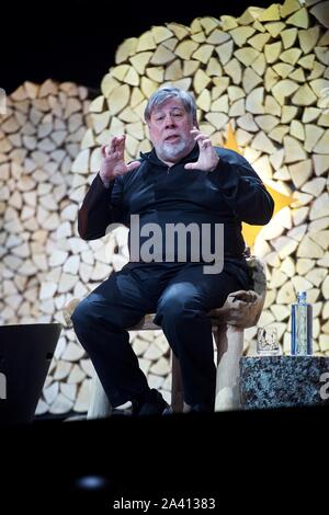 Nordic Business Forum. 2019. A Helsinki, Finlandia, 10 ottobre 2019.Steve Wozniak, inventore americano, ingegnere elettronico, programmatore, filantropo, un Foto Stock